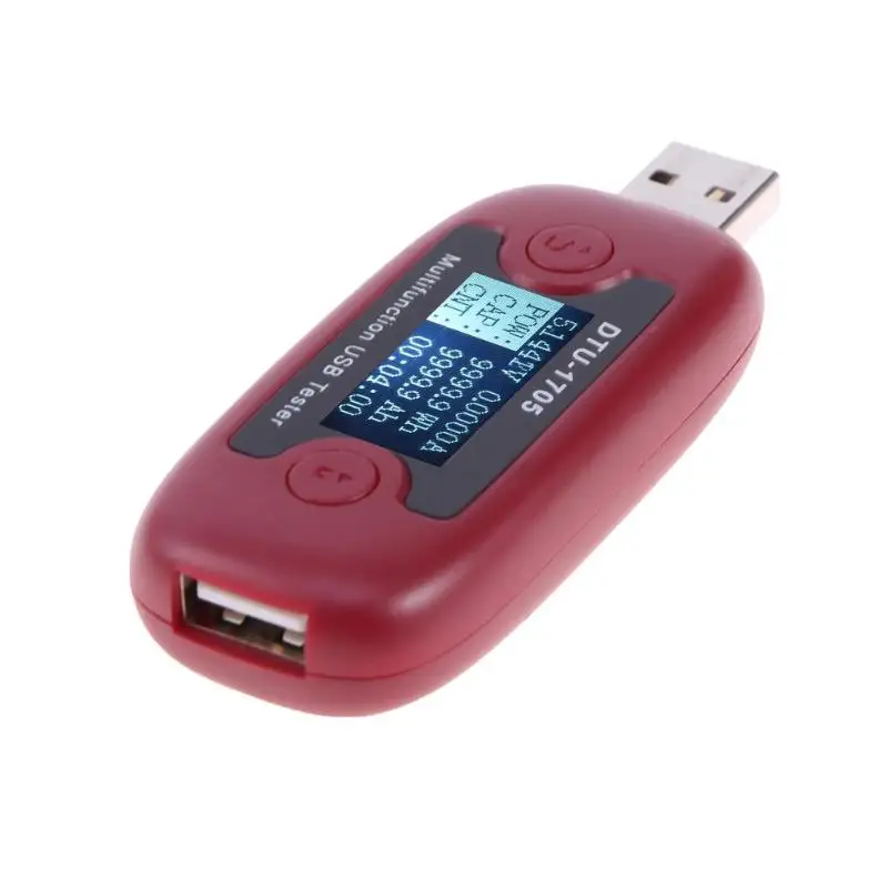 USB ЖК-дисплей Дисплей тестер DTU1705 Quick Charge Тип-C USB ЖК-дисплей большой Дисплей тестер Напряжение ток Мощность вольтметр