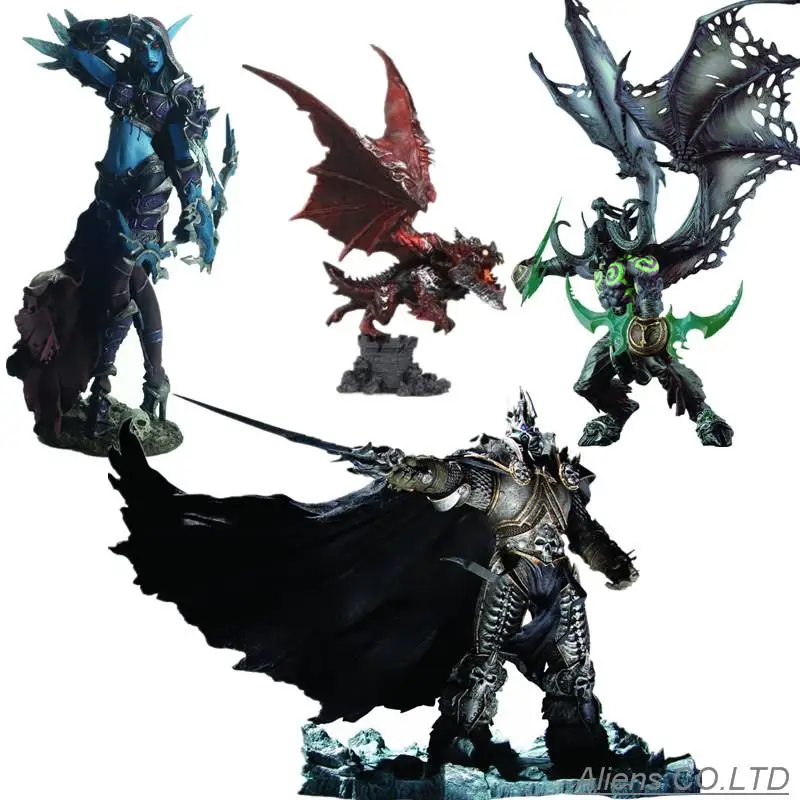 

original package wow Arthas Menethil The Lich King illidan Stormrage Deathwing Sylvanas vashj Priestess action Figure collection