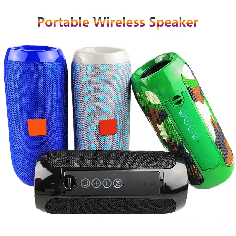 

Portable Wireless Bluetooth Speaker Outdoor Stereo Bass Loudspeaker Box Subwoofer Column Support TF Card FM AUX MP3 Music Player