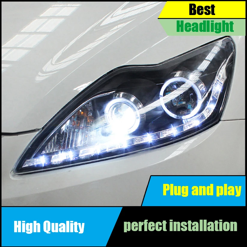 Car Head Lamp Case For Ford Focus MK2 Headlights 2009 2011 LED
