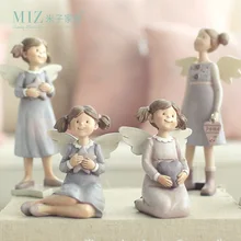 Miz Home 1 Piece Resin Home Decor Bunny Girl Figurines Doll for Gift for Friend Cute Cartoon Gift for Kid Decor Birthday Gift