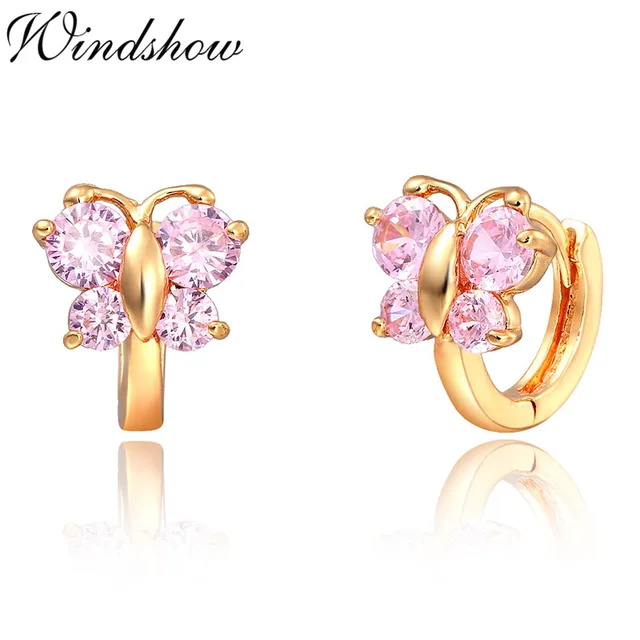 Windshow Cute Pink Cz Erfly Small Huggie Hoop Earrings For Women Windshow Cute Pink Cz Erfly Small Huggie Hoop Earrings For Women S Kids Children Baby Yellow