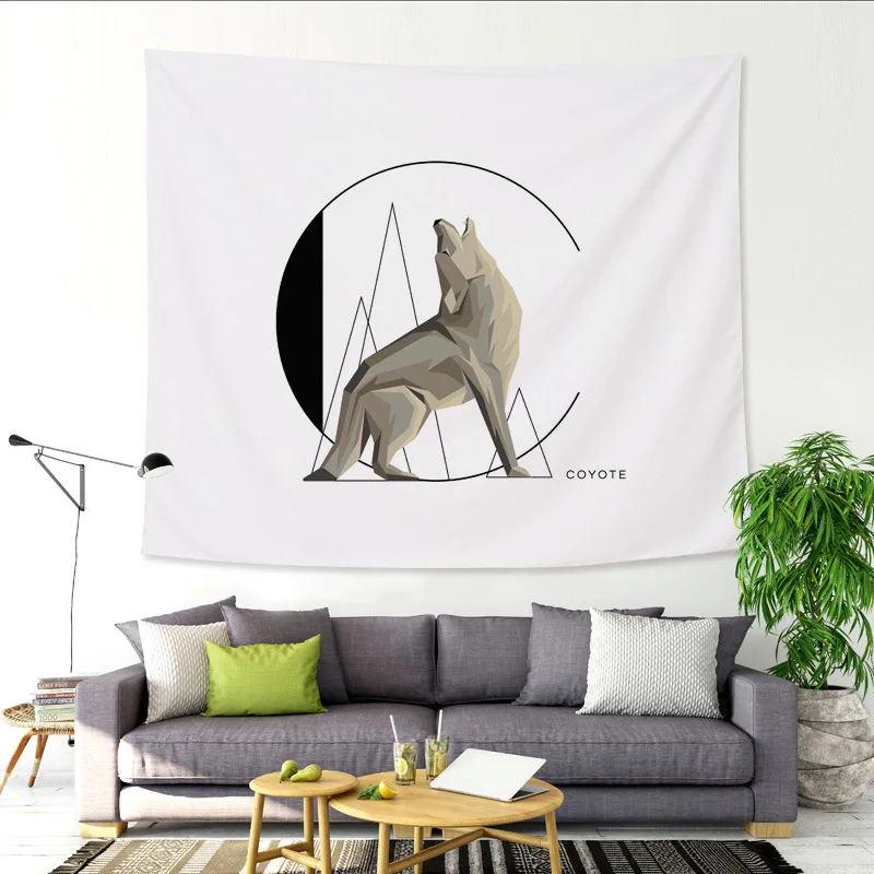 

Creative 26 letter animal 130X150 Tapestries Plant Printed Wall Hanging Wall Decoration Tapestry Beach Mat