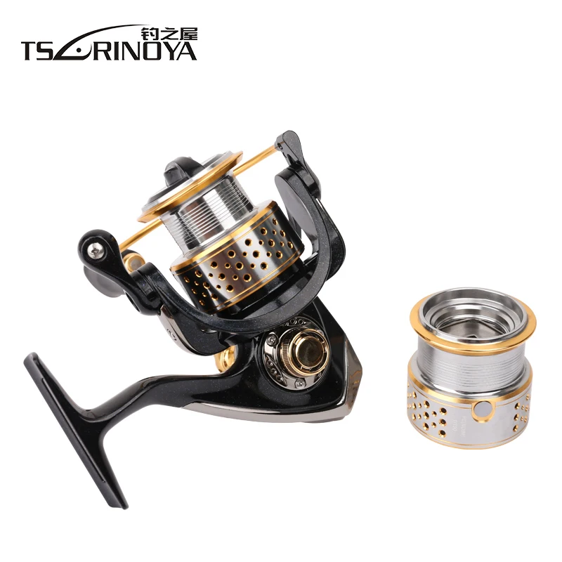 TSURINOYA F2000 الغزل بكرة الصيد مع قطع بكرة 9BB 5.2: 1 المياه المالحة الكارب الصيد الغزل عجلة Carretilhas دي Pescar