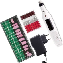 Фрезер для ногтей, профессиональный электрический Фрезер для ногтей, керамический маникюрный аппарат, фрезы, вращающийся чистый фрезерный карандаш, полишин