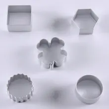 AMW 5 шт./компл. геометрический печенья алюминиевый сплав квадратный круглый цветок печенье формы для выпечки