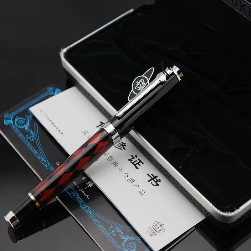 Germany Duke Red-black Grid Rollerball Pen Black Ink 0.5mm Refill Office and School Writing Ballpoint Pens with An Original Box цена Germany Duke Red-black Grid Rollerball Pen Black Ink 0.5mm Refill Office and School Writing Ballpoint Pens with An Original Box цены онлайн