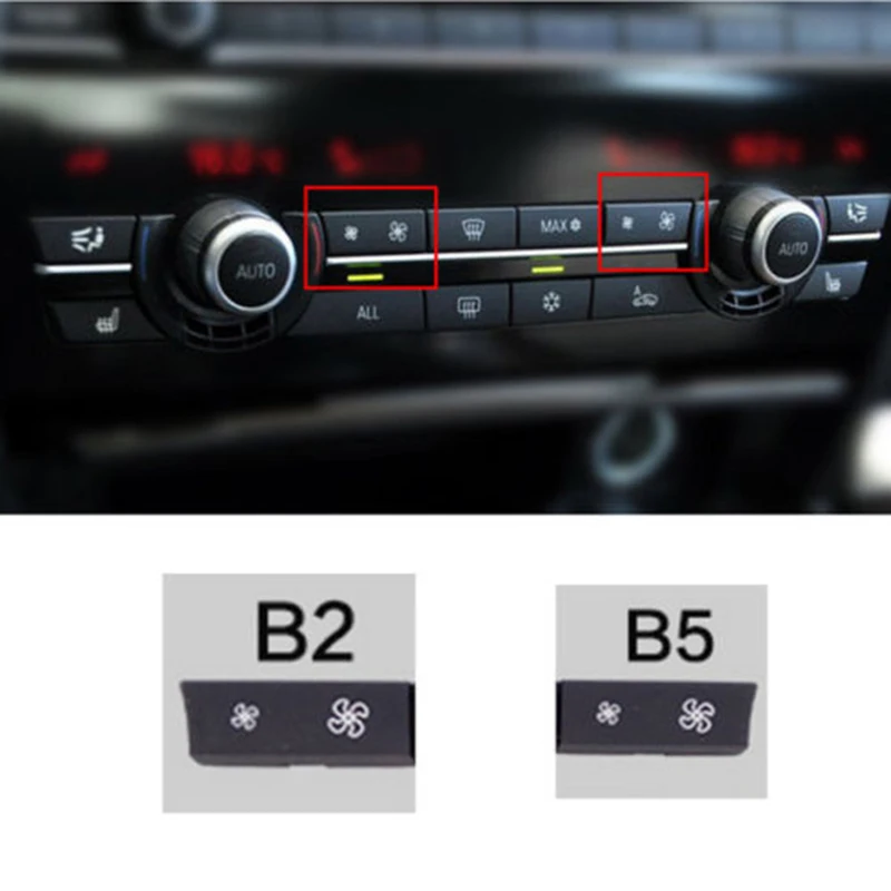 2* автомобильного обогревателя климата Управление переключатель переменного тока вентилятора Накладка для кнопки крышка для BMW F10 F11