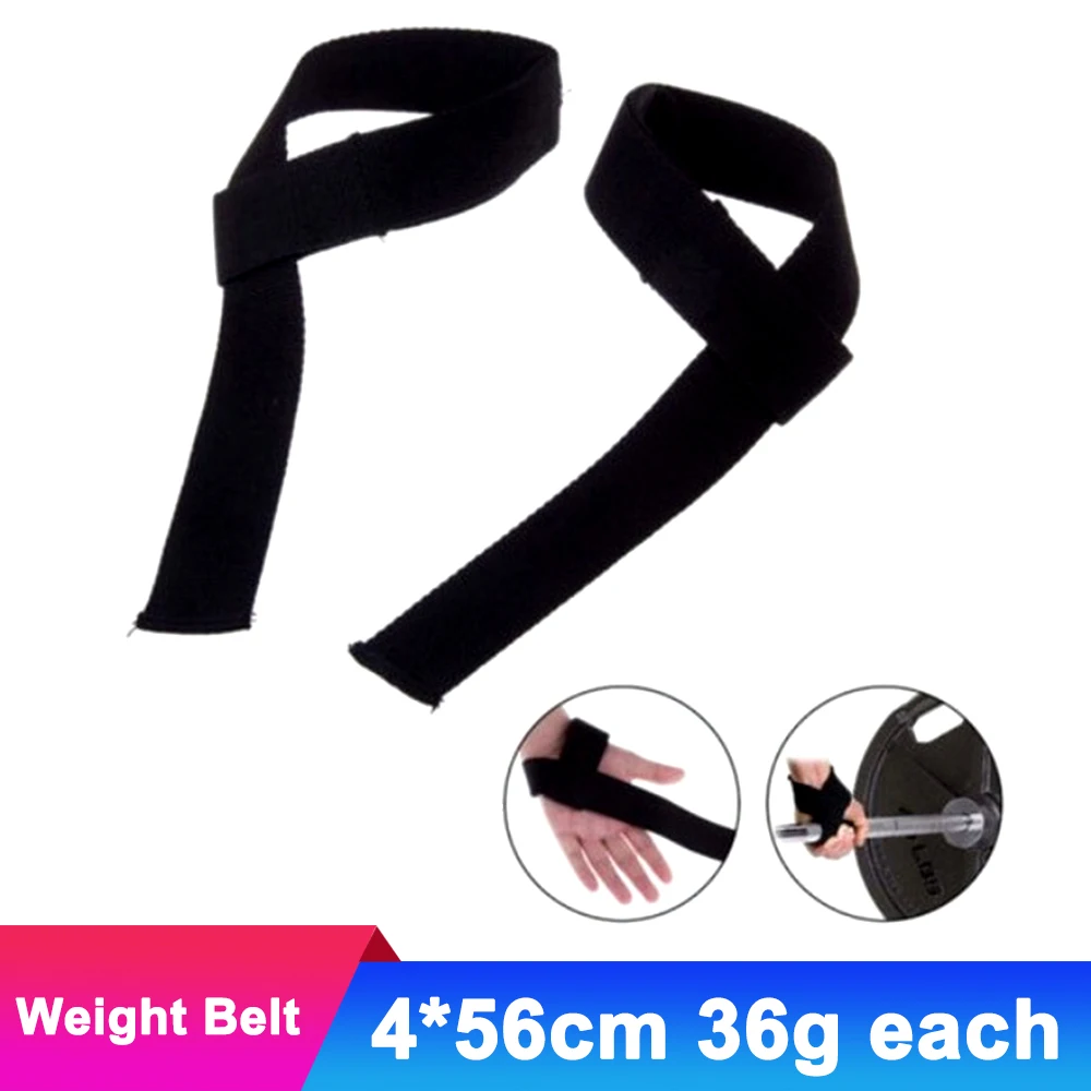 

2pcs Weight Lifting Belt Wrist Support Dumbbell Grip Strength Belt Support Brace Band Training Grips Straps Gloves Handwraps