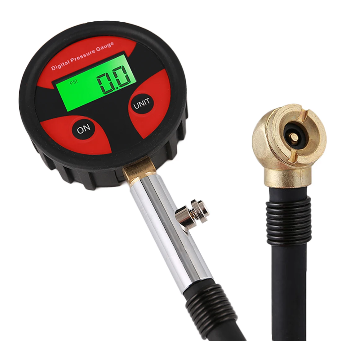 

Ball Head Universal Tire LCD Digital Pressure Gauge Instrument 0-200PSI Internal Have Battery Cycle Car Truck 4 Units Available