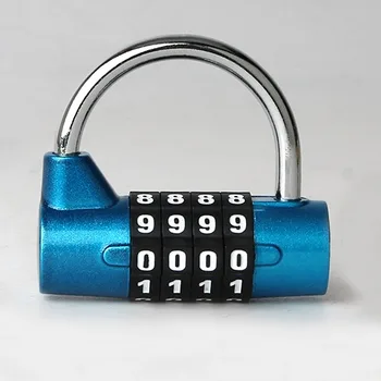 

1 pc Practical Travel Bag Luggage Security Lock Padlock 4 Digit Combination- Blue color