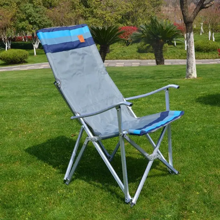 

Outdoor Aluminum Folding Chair Portable Fishing Chair Camping Beach Barbecue Indoor office Lunch Break Back Chair