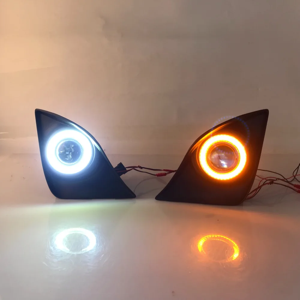 RQXR противотуманная фара вождение свет в сборе для Lexus IS250 cob angel eye светодиодные дневные ходовые огни сигнал поворота