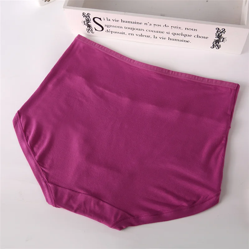 High Waist Briefs Women Cotton Solid Plus Size Womens Underwear Panties Breathable Female Sexy Panty Soft Underpants for Women (10)