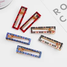 1 шт. простая шпилька для волос решетка челка клип карта новые аксессуары для волос заколка для волос женский G0418