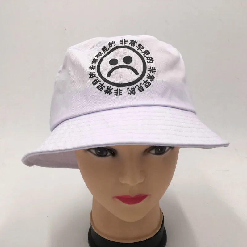 women men fisherman sad boy bucket hat hip hop navy white black red sadboy summer sun panama cry face bonnie cap