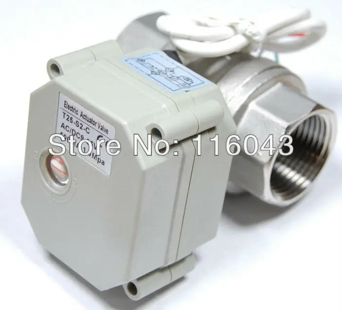 

Free shipping DN25 AC/DC9V-24V 2 wires BSP/NPT 1'' Stainless Steel Valve 2 Way Normal Closed Valve With Postion Indicator