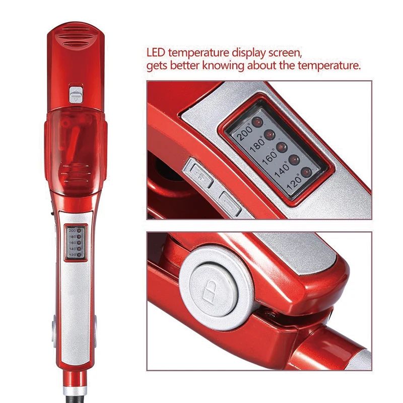 Профессиональный паровой утюжок для выпрямления волос, керамический сухой/влажный Электрический паровой быстрый нагрев, выпрямитель для волос, инструменты для укладки