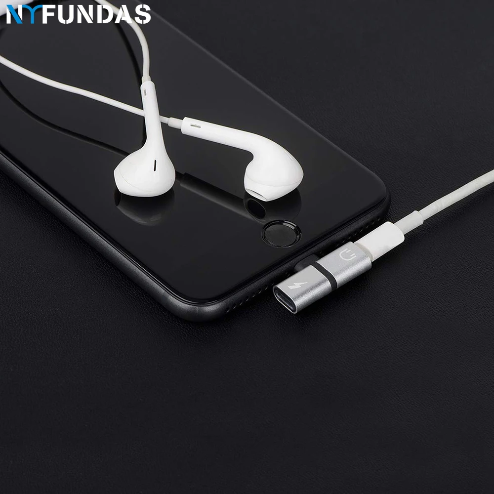 NYFundas двойной splitter адаптер для iPhone XS MAX XR 8 плюс 7 plus 6 X наушники AUX зарядное