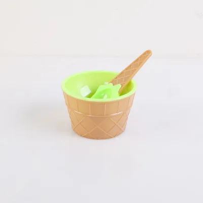 1 Набор, миска для мороженого, ложка, прозрачная/пушистая коробка для слизи, популярные игрушки для детей, игрушки для детей, амулеты, глина Lizun, Набор для творчества, аксессуары - Цвет: Green