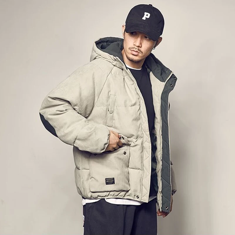 

Fashion Winter Warm Jacket Men Hip Hop Outerwear Thick Pullover 2019 New Arrival Harajuku Streetwear Hip Hop Plus Size Coats 4XL