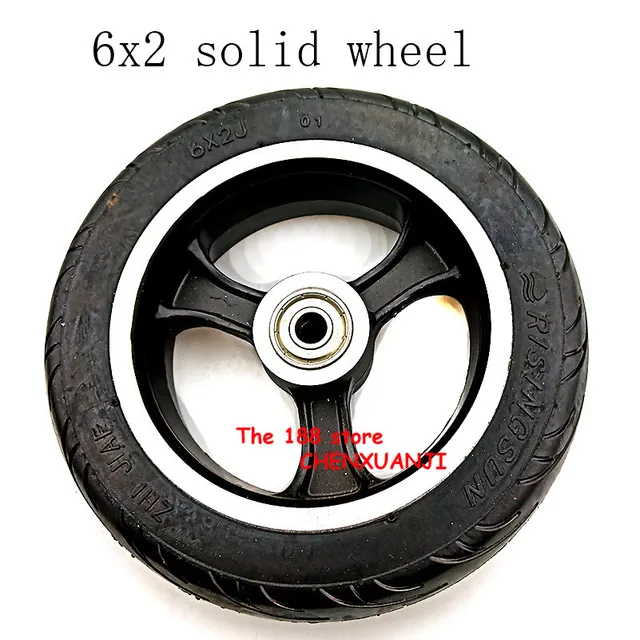 US $14.93 Free shipping 6x2 solid tire wheel hub Fast wheel F0 widened rear wheel 6 inch electric scooter sol