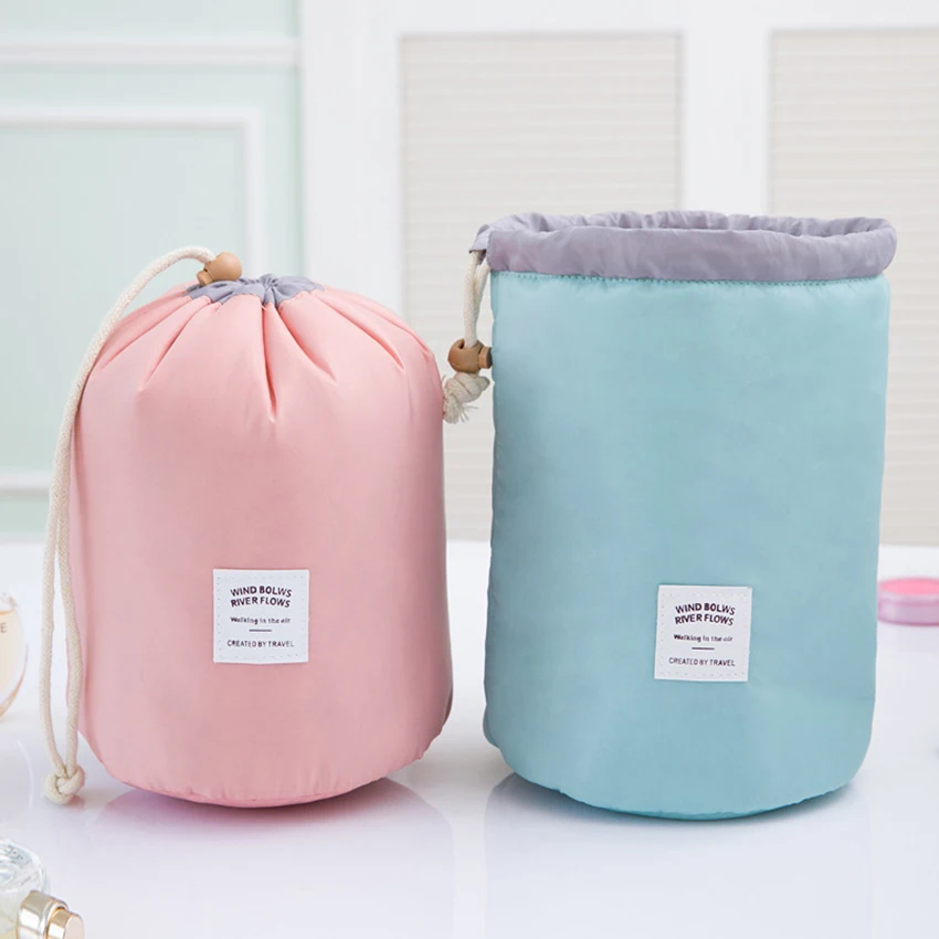  Women's Waterproof Storage Bags Toiletry Cosmetic Storage Bag Nylon DrawString Makeup Cases Casual 