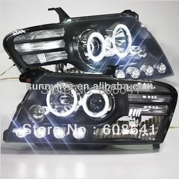 

2000-2010 year Pajero Montero V73 V75 V76 V77 V78 LED Angel Eyes Head Light with Bi Xenon Projector Lens