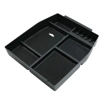 

X AUTOHAUX Car Center Console Organizer Armrest Storage Box Tray Black for 15-17 Ford F150