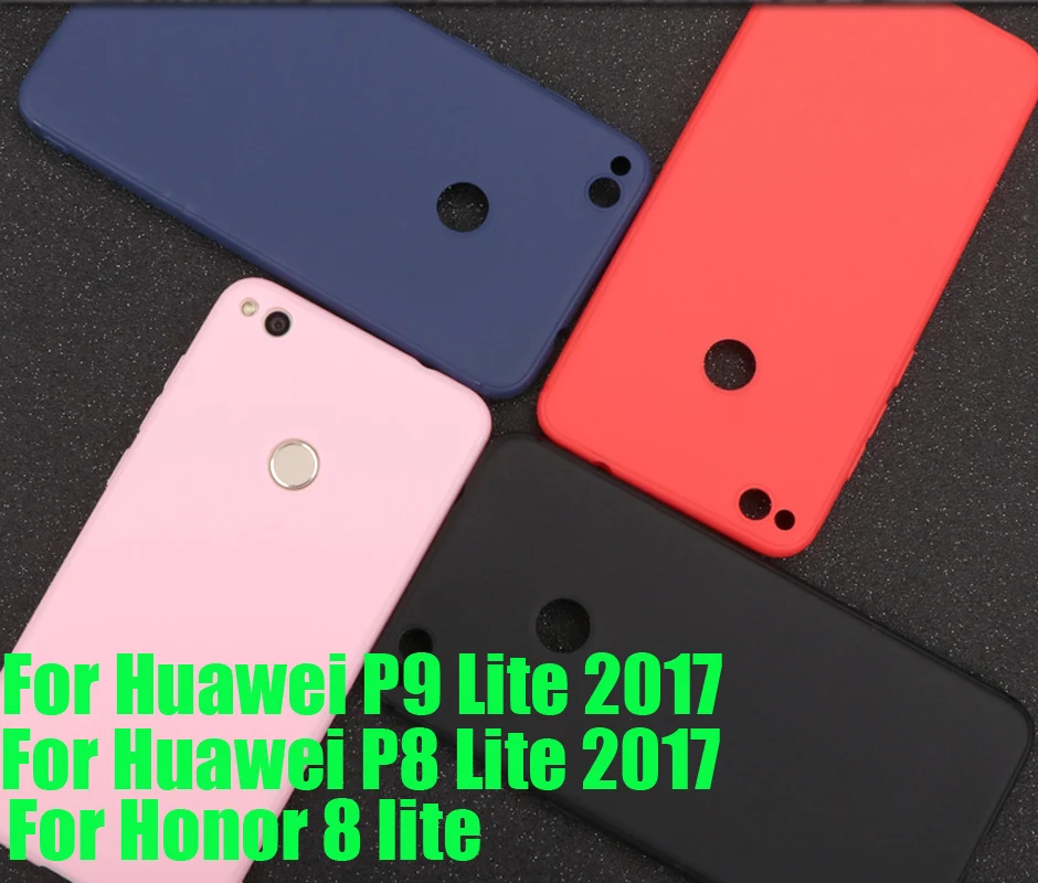Для Huawei P9 Lite 2017 Ультратонкий матовый мягкий чехол для P8 lite PRA-LA1 PRA-LX1 Honor 8 PRA-LX3 WAS-LX1A |