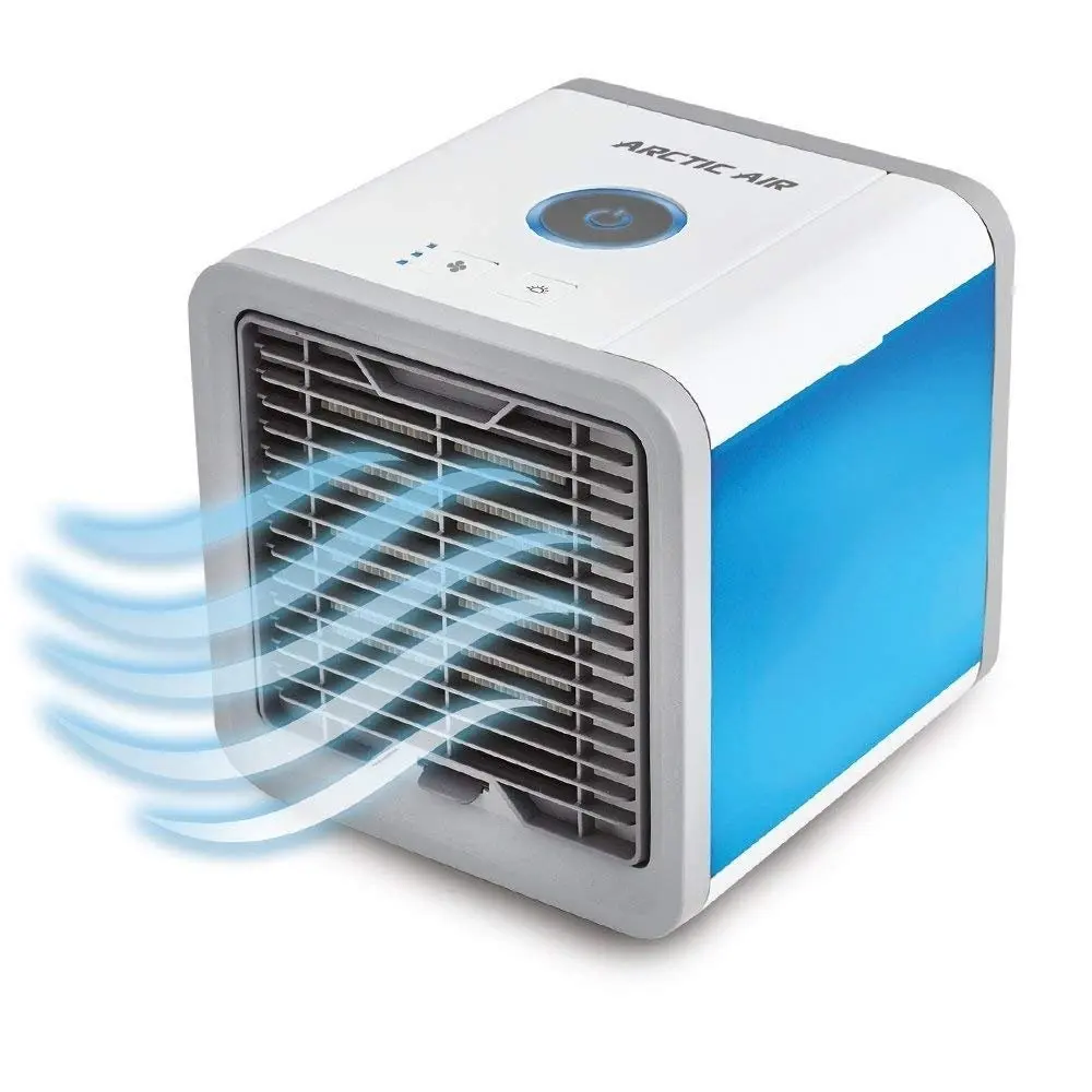 

Mini Air Cooler Mobile Air Conditioner Cooler Portable Desktop Cooling Fan, 3 in 1 Humidifier & Purifier for Office Home