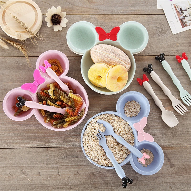 3Pcs/Set Baby Food Storage Bamboo Tableware Solid Cute Dishes Baby Kids Plate Bowl Eco-friendly Children Training Dinnerware Set 3Pcs/Set Baby Food Storage Bamboo Tableware Solid Cute Dishes Baby Kids Plate Bowl Eco-friendly Children Training Dinnerware Set