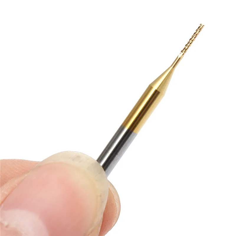 Titanium Coat Cabide End Mill Bits, 5 Sizes CNC Staight