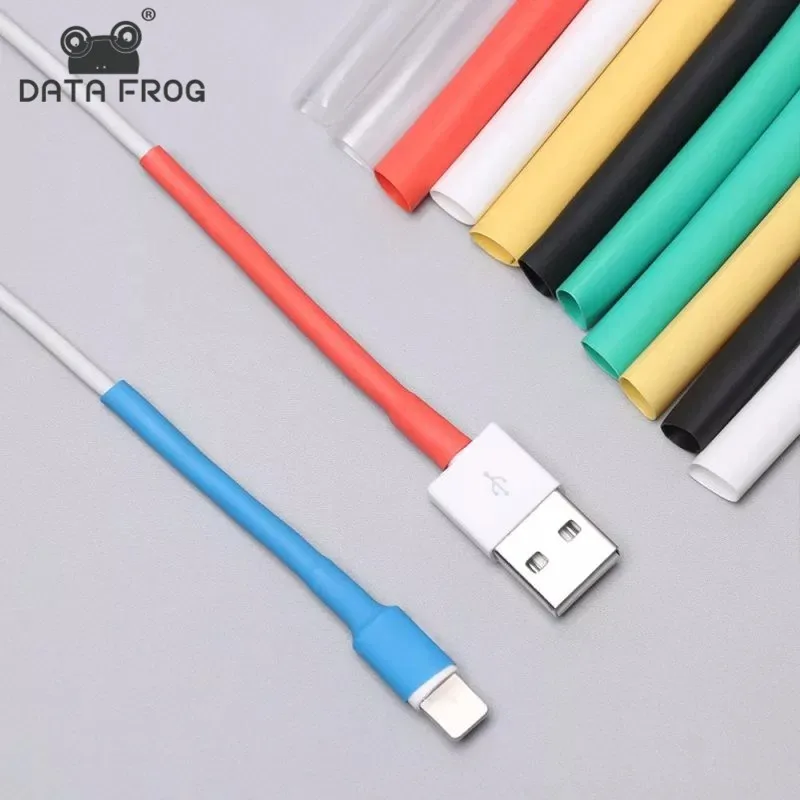 

DATA FROG 10PCS Cable protector for Iphone Fixed Shrink Wrap Tube Sleeve Winder Heat Shrink Tube USB Cable for IPhone 5 6 7 8 X