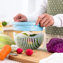 Dropshipping 60 Seconds Salad Cutter Bowl Salad Maker Instruments Fruit Vegetable Chopper Kitchen Device Devices Cutter