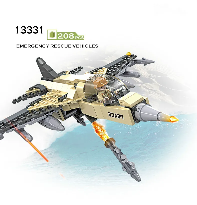 

Emergency Rescue Command Car and Vehicles Building Blocks Toy Military Gigure Model Early Education For Kids
