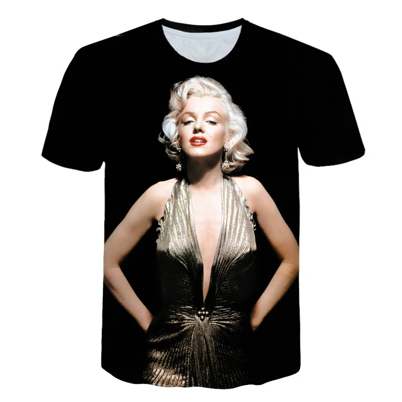 

New product Launch2019 Summer Tees Fashion Short sleeve T shirt Marilyn Monroe harajuku Sexy Men Women T-shirts Clothing M-5XL