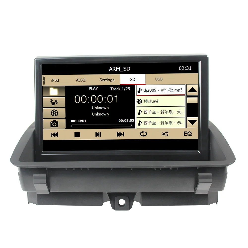 For 8 inch car dvd player for Audi Q3 2011 2015 radio with Bluetooth TV