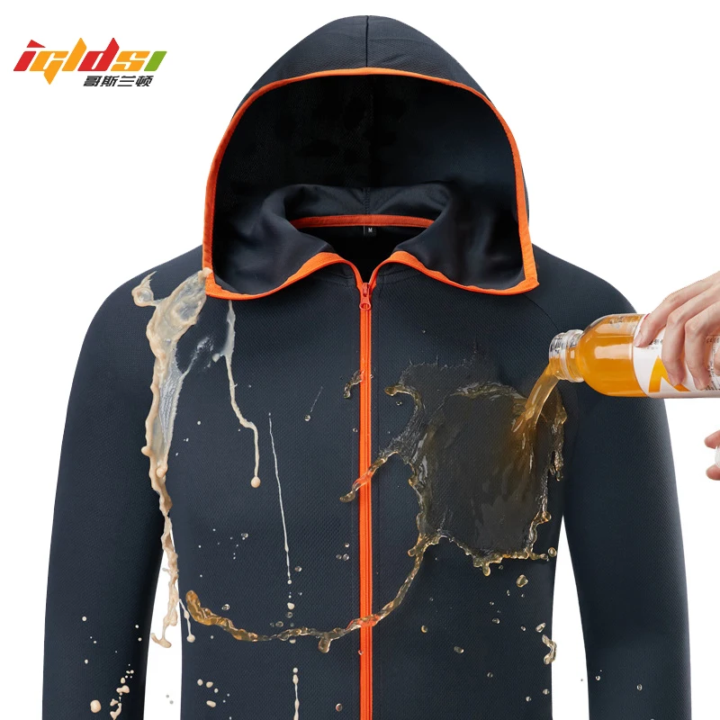 Summer Lightweight Waterproof Hoodie Jacket Men Quick Dry Skin Coat Casual Thin Breathable Ice Silk Outwear windbreaker M-4XL
