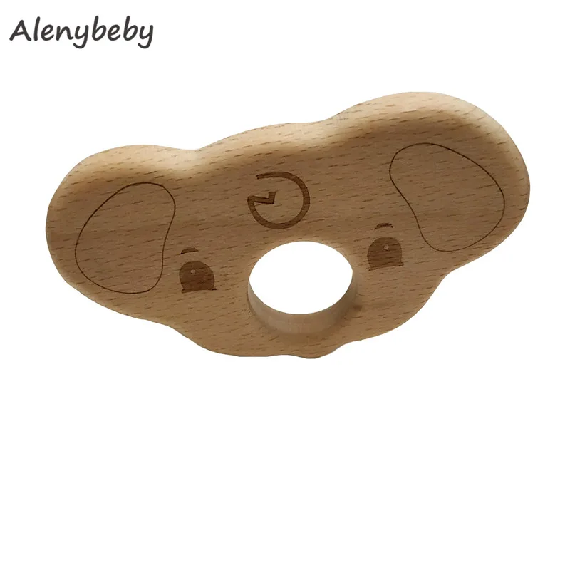 1pcs BPA FREE Natural Wood Teether Cartoon Animal Shape Wooden Baby Teether Toy Safe New baby Teething Toys Baby Shower Gift - Цвет: 183