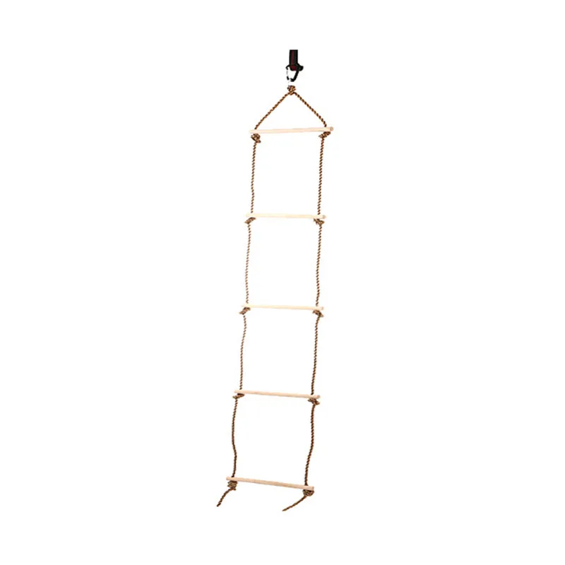 

5 Wooden Rungs Pe Rope Ladder Children Climbing Toy Kids Sport Rope Swing Safe Fitness Toys Equipment Indoor Outdoor Garden Ne