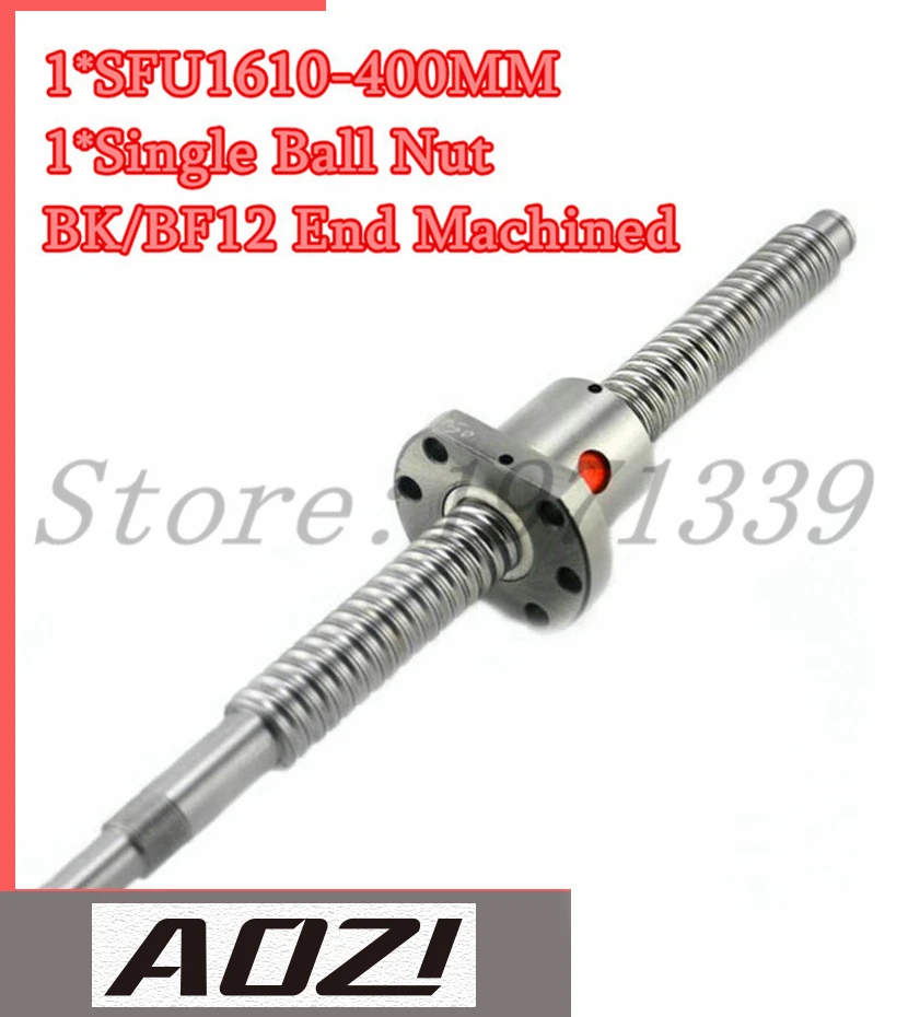 

SFU1610 Ball Screw Set : 400mm RM1610 Rolled Threaed 1pc+SFU1610 Ball Nut 1pc + Standard End Machined