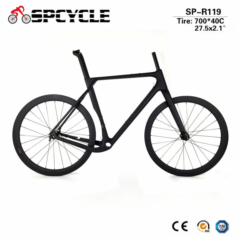 Новинка 2019 велосипедная Рама и колесная пара Spcycle из аэрокарбона для велосипеда