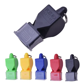 

50pcs/Lot Fox 40 Plastic Whistle With Silicone Mouthguard Soccer Football Basketball Baseball Sports Referee Outdoor Survival