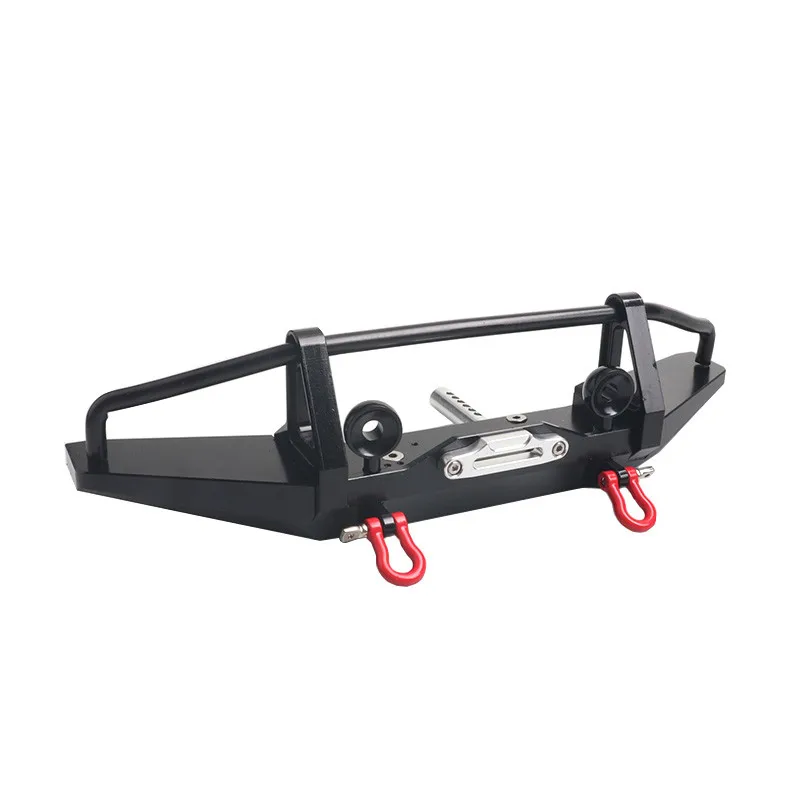 

Metal Front Bumper With Lamp Guard And Trailer Hook for 1/10 RC Crawler Car Axial SCX10 Traxxas TRX4 CC01 D90 Upgrade Parts