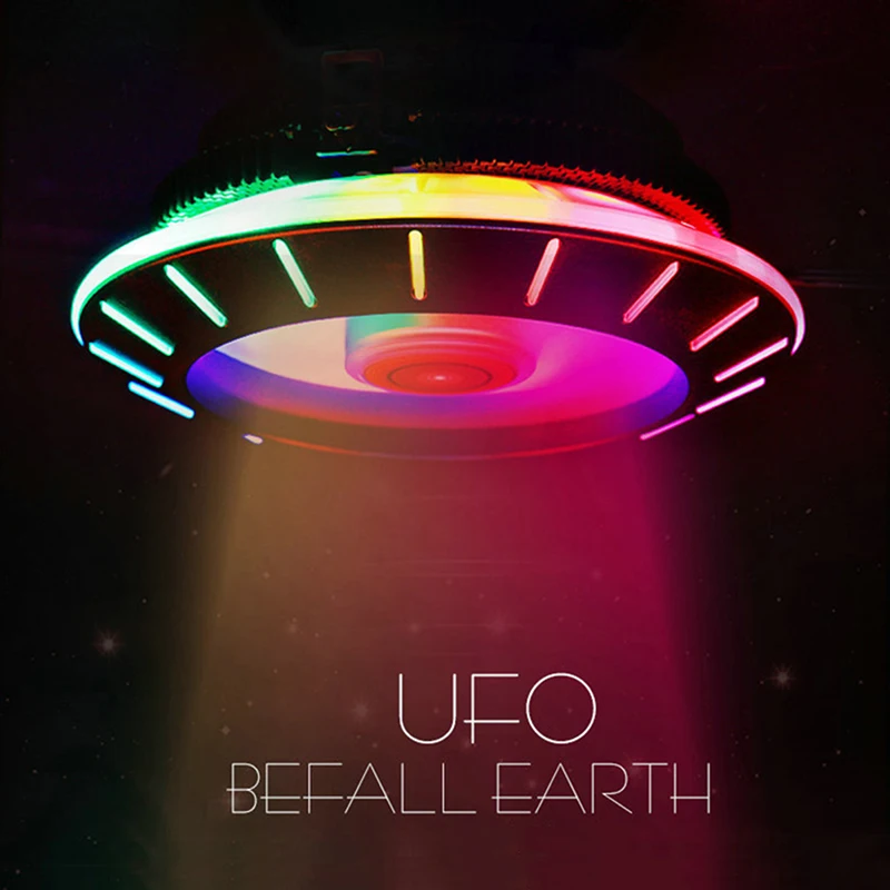 UFO cpu кулер радиатор Led теплоотвод процессор бесшумный цвет освещение вентилятор радиатора cpu Охлаждающий радиатор вентилятора вентилятор