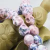 Accessoires rose multicolore Riverstones arc-en-ciel Semi-précieux pierre crâne pour femmes filles 12mm lâche bricolage perles fabrication de bijoux ► Photo 1/6