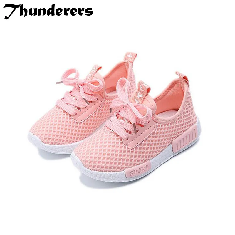NewSpring الخريف أطفال أحذية 2018 الأزياء شبكة عارضة الأطفال رياضية لصبي فتاة طفل الطفل تنفس الأحذية الرياضية