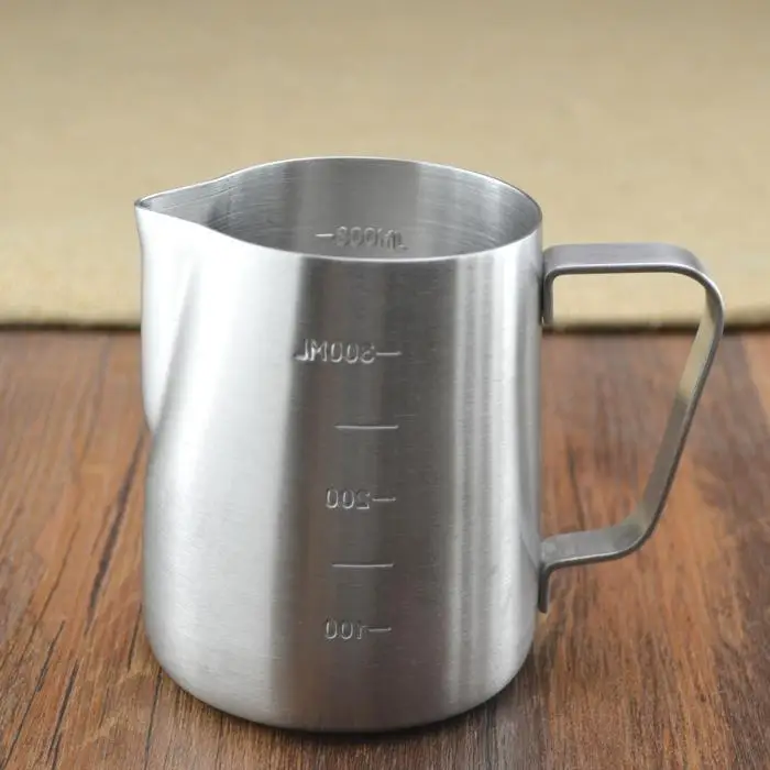 stainless steel milk cup/ milk pitcher with scale /Milk Foaming Jug ...