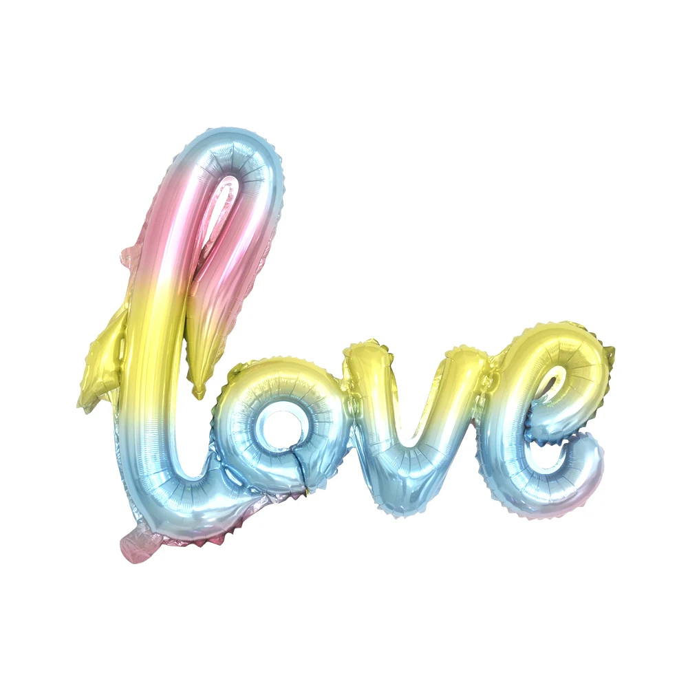 Градиент цвета любовь фольгированные буквы «С Днем Рождения» воздушный шар радуга звезда номер шары для свадьбы и дня рождения вечерние Baby Shower Декор